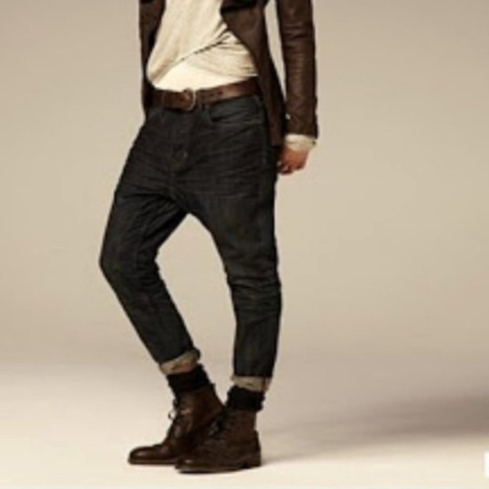 All Saints Dark Wash Cropped Ankle Jeans
